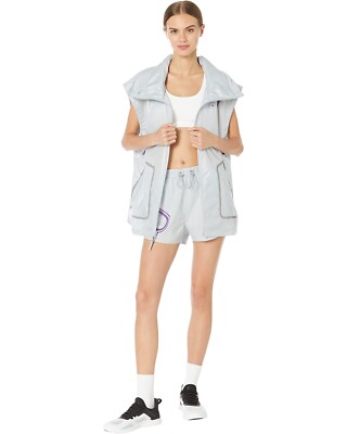 Adidas By Stella McCartney TRUEPACE SLEEVELESS HOODED Jacket. Color Clear Onix