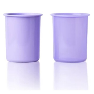 NEW TUPPERWARE Decorator Canister Set of 2 Purple | eBay