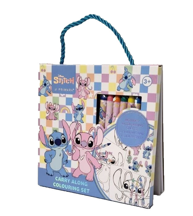 Disney Lilo & Stitch Juego de Colorear Niños Papelería Parachoques Llevar Conjunto Pack