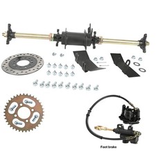 28" Rear Axle Kit Brake Assembly Sprocket Wheel Hub For ATV Quad Go Kart Buggy