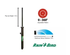 Sprinkler Rain Bird 12" Inch Pop-up Spray Head Sprinkler 1800 Series 8’- 15’ VAN