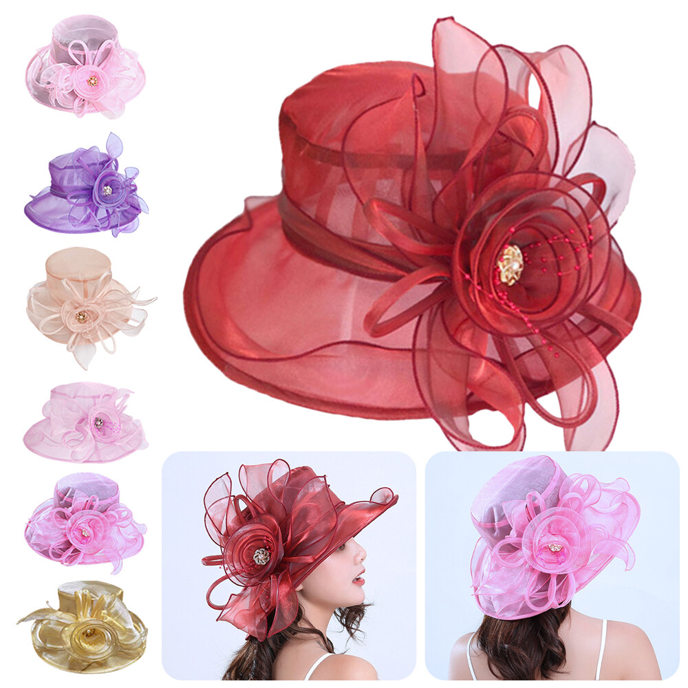 APL Berretto matrimonio tesa larga sposa tea party