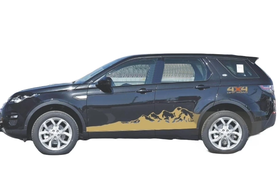 Calcomanías a rayas de faldón lateral para Land Rover con gráficos de montaña para todos los modelos Foto 4 de 4