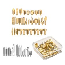 43 Piece Pyrography Tip Set Brass M4 Thread For Wood Leather Cork Carving Tools