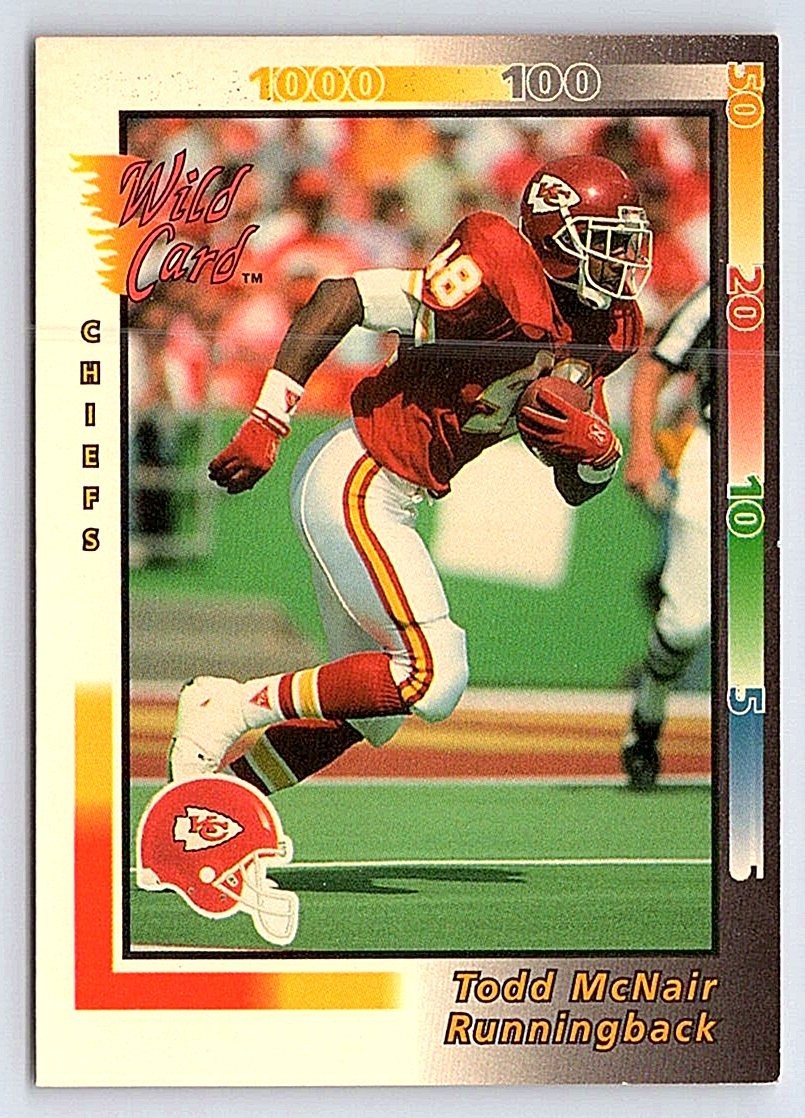 Todd McNair 1992 Wild Card #318 Kansas City Chiefs