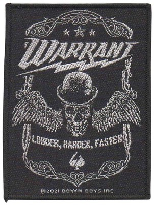WARRANT - Louder, Harder, Faster - 8 cm x 10,2 cm - Patch - 167749