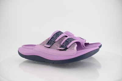 Hoka One One Violet Bloom Ora Luxe Recovery Slide Sandals  display picture 3