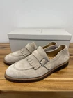 Brunello Cucinelli Loafers Mens UK 8 Kiltie Suede Light Brown BNWB RRP £1050