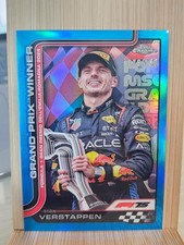 2025 TOPPS Chrome F1, card 99, Max Verstappen, Grand Prix Winner, true blue /150