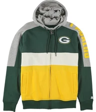 STARTER Mens Green Bay Packers Hoodie Sweatshirt, Multicoloured, Large