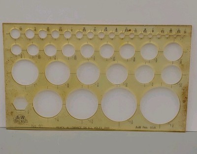 A&W Tru Bilt No. 81 CIRCE TEMPLATE ARCHITECT Made in USA Vintage
