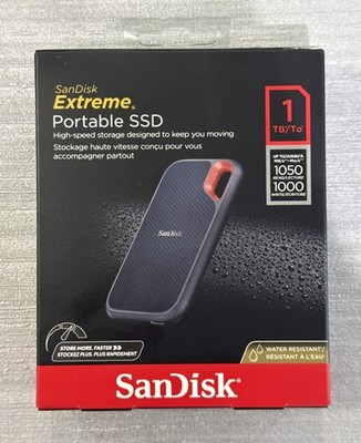 SanDisk Extreme V2 1TB USB-C Portable External SSD (SDSSDE61-1T00-G25) - New!!