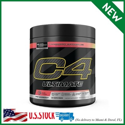 C4 Ultimate Pre Workout Powder Strawberry Watermelon - Sugar Free Preworkout Ene