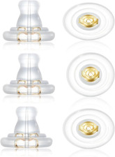 18K Gold Silicone Earring Backs - Secure, Hypoallergenic  Comfortable