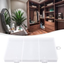 3-Grid Transparent Plastic Storage Box Clear Space Plastic Boxes