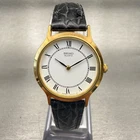 Seiko Watch Women 26mm White Dial Gold Tone Round V700-6091 New Battery Vintage