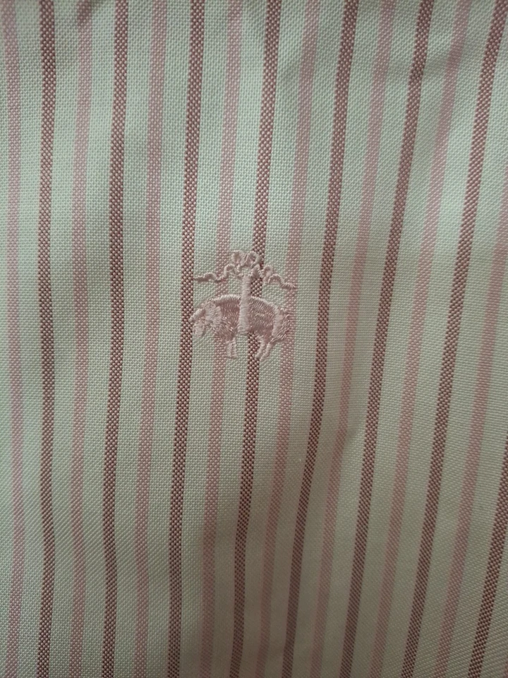 Brooks Brothers Tonos de Rosa y Blanco Mujer Talla 14 Algodón Supima Sin Hierro Foto 2 de 4