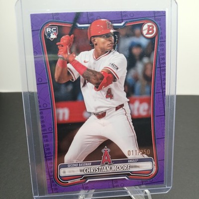 2026 Bowman - Christian Moore (RC) #99 *Purple Scorecard 011/250