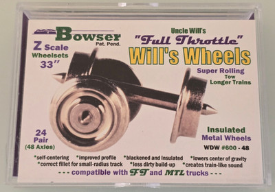 Will's Full Throttle Spur Z Radsatz brüniert, 24 Paar (48 Stück)
