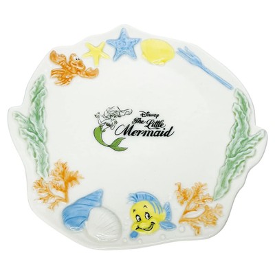 Disney Ariel Relief Plate   The Little Mermaid Porcelain Dish (6.7 in)