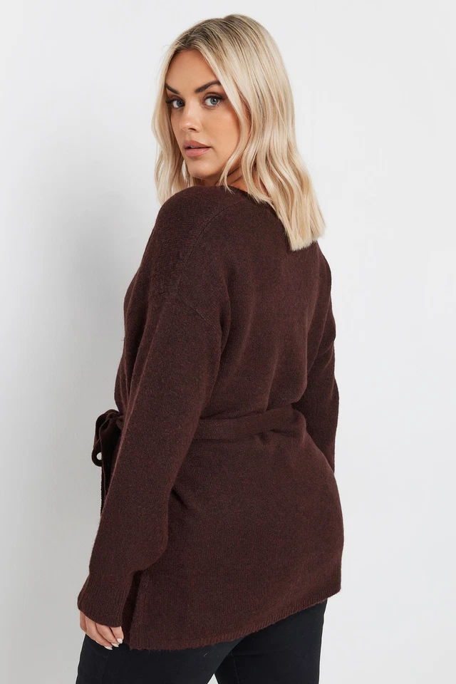 Yours Curve Women's Plus Size Wrap Knit Jumper - Image 4 of 4