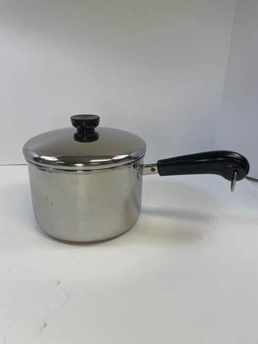 REVERE WARE 1801 Kochtopf & Deckel 3 Quart Edelstahl dreilagige Scheibe Btm Deckel 90-H