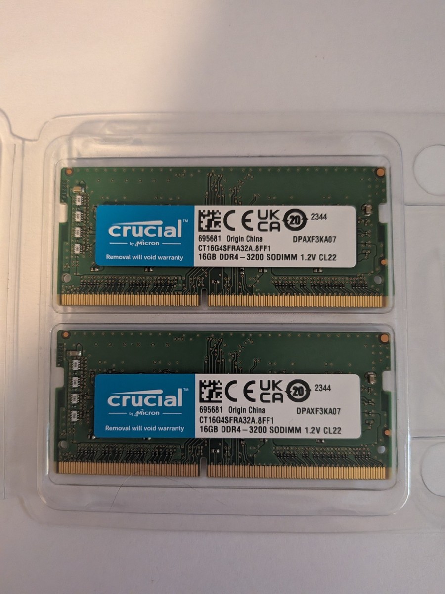 Crucial 32GB KIT (2 x 16GB) DDR4 3200 SODIMM RAM | eBay