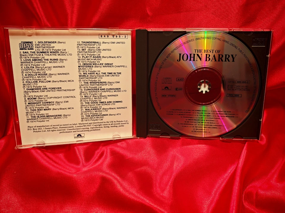 JOHN BARRY - "THE BEST OF JOHN BARRY" rare SOLD OUT Compilation CD - Bild 2 von 3