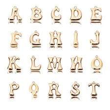 Stylish Letter Alphabet Pendant - Gold/Silver 26-letter Charm for Keychain Gift