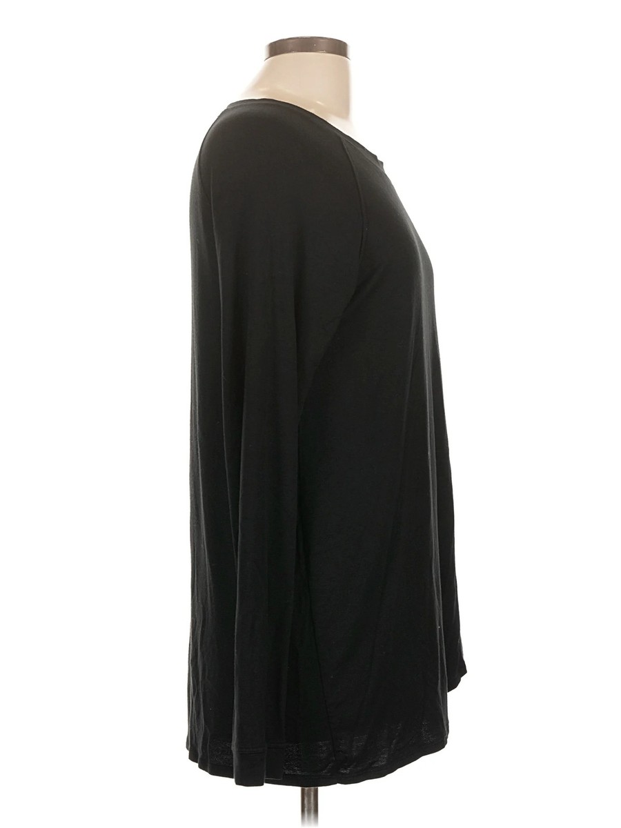 Ink Love and Peace Women Black Long Sleeve Top L View 3