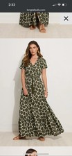 New With Tags! Long Tall Sally Giraffe Print Maxi Dress US Size 8