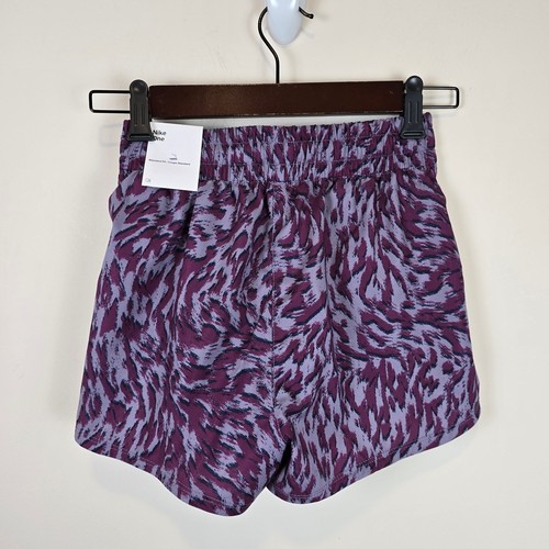 Nike One Girls Size S/8-9 Woven High-Waisted Shorts Lined Training FQ4527-509 - Picture 4 of 4
