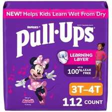 Pull-Ups Girls' Potty Training Pants, Size 3T-4T Training Underwear 32-40