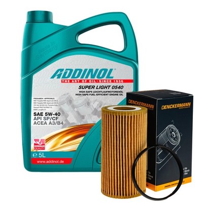 DENCKERMANN Ölfilter ADDINOL SUPER LIGHT 5W-40 5L für Audi TT 2.0 TFSI