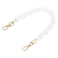15" Acrylic Chain Purse Strap Replacement Luxury Handbag Strap White