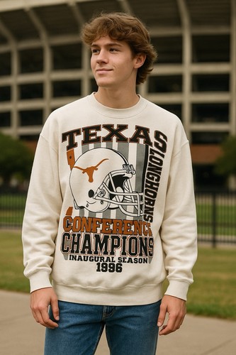 Vtg Texas Longhorns Sweatshirt L Big 12 Conference 1996 Conference Champions USA
