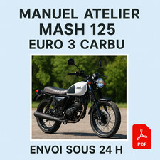 Manuel Atelier Mash 125 Euro 3 2018 Revue Technique Moto Français RMT CD PDF