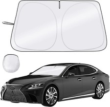 Car Windshield Sun Shade Reflective UV Foldable Front Sunshade Blocks UV Rays,