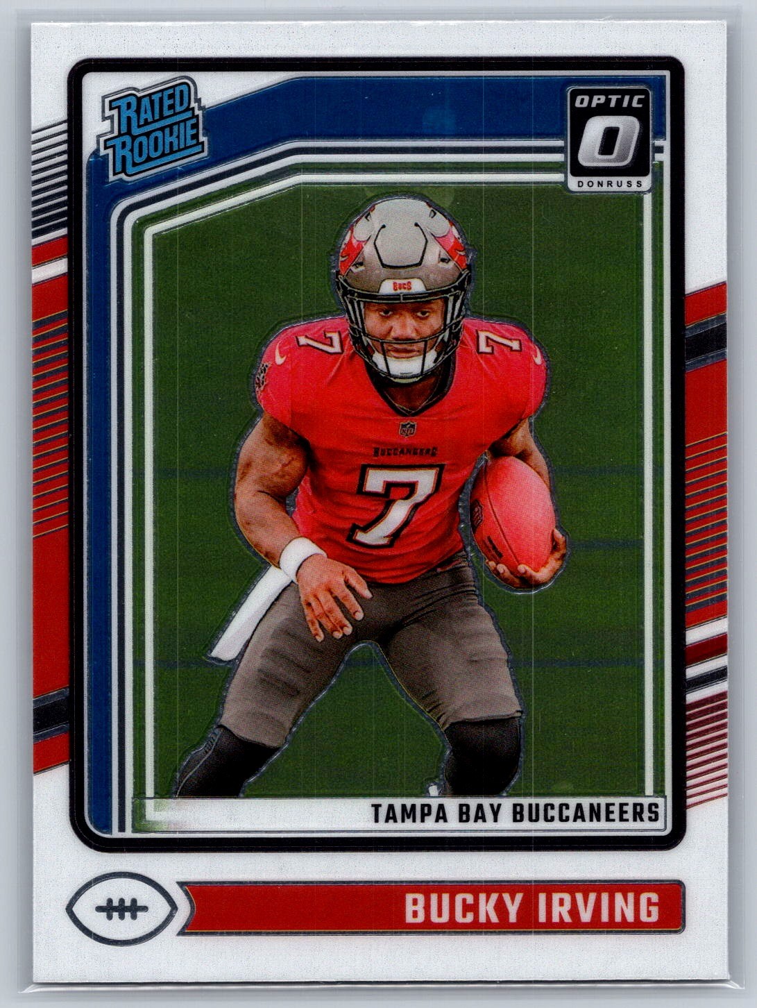 2024 Donruss Optic #216 Bucky Irving Rookie RC Rated Rookie Tampa Bay Buccanners
