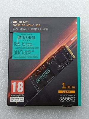 WD BLACK SN750 SE 1TB NVMe SSD PCIe Gen4 M.2 2280 up to 3600MB/s BF2042_0,03_6