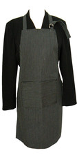 NWOT NOW DESIGNS BLACK STRIPED KITCHEN APRON 50 COTTON MADE IN USA