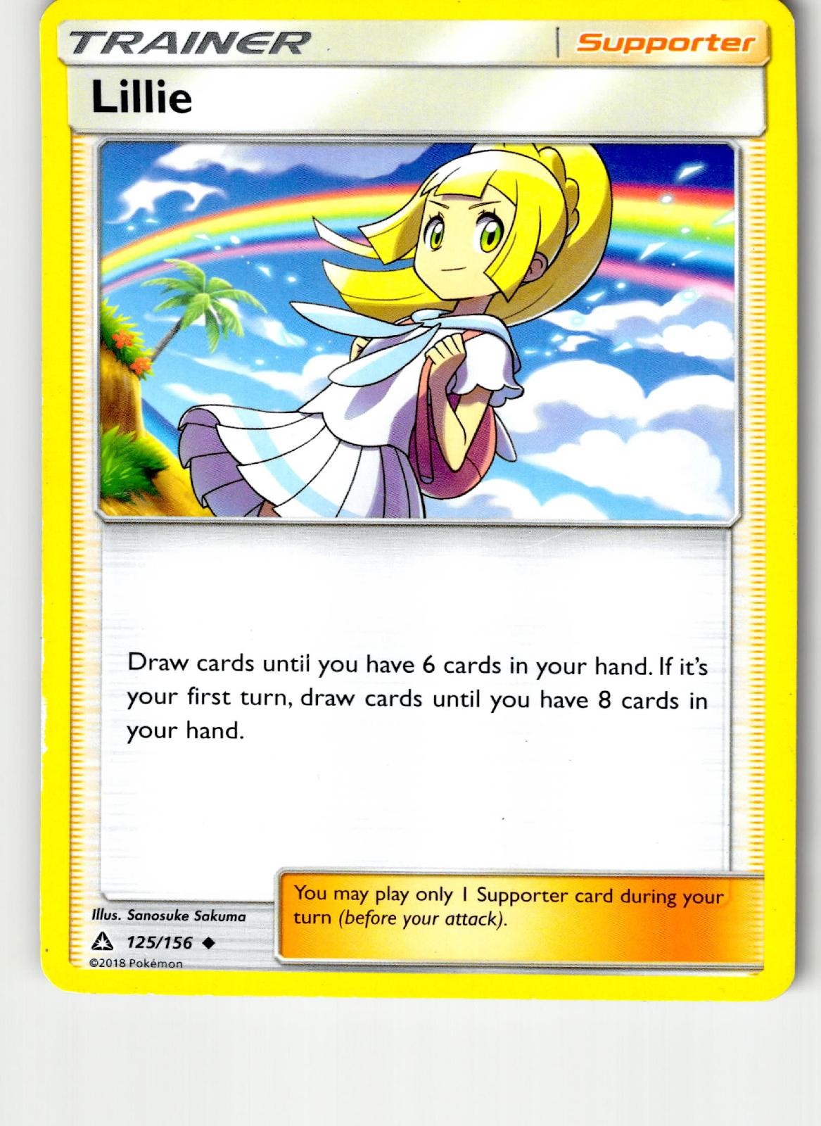 LILLIE 125/156 UNCOMMON ULTRA PRISM POKEMON NM