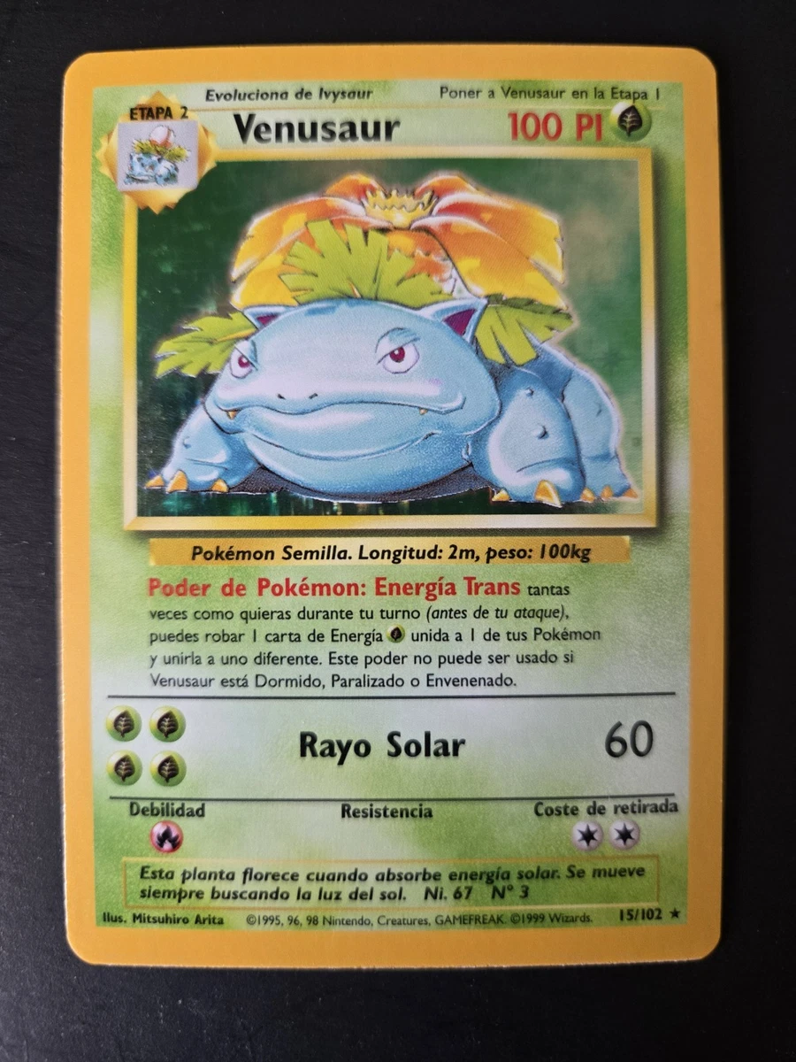 Venusaur Pokémon TCG Holo Rare Base Set Individual Collectible Card Game Cards  for sale