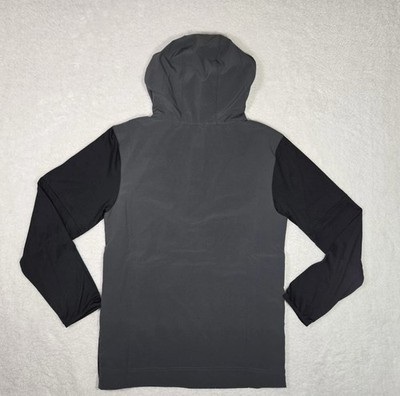 Nike Hoodie Men's Sz S Gray Black Quarter Zip Pullover Training