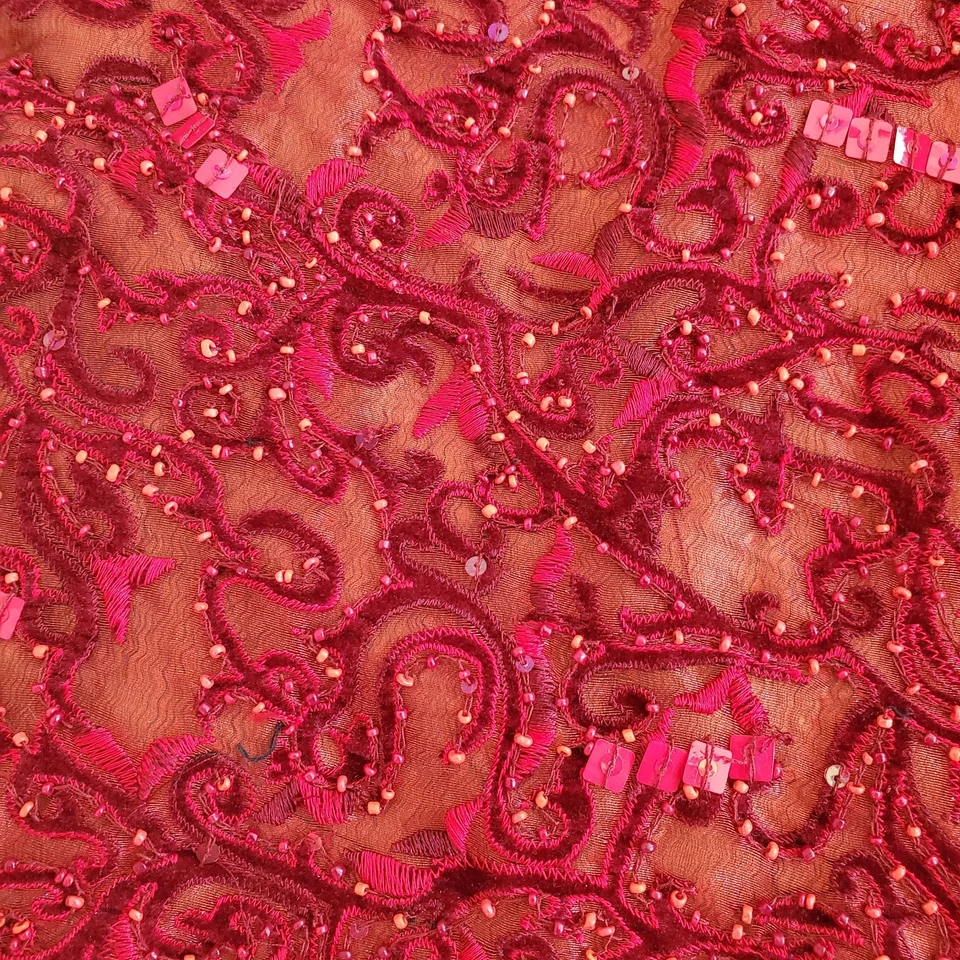 Jaqueta Coldwater Creek XL frisada blazer botão veludo burnout vintage anos 90 - Imagem 2 de 4