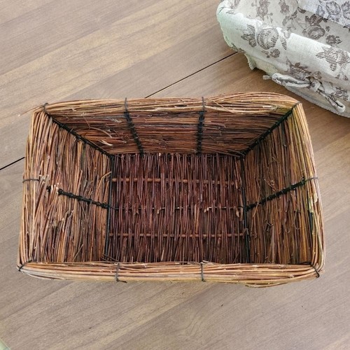 Ancienne brindille de vanité doublée panier 10x7x5 - Photo 5/12