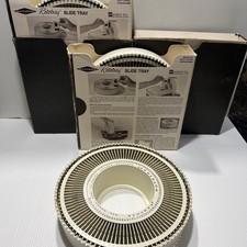 Sawyers  Rototray  Slide Tray  GAF  Lot of 3  100 Slide Tray-For 2x2 Slides