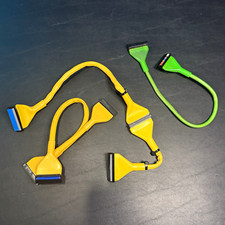 Lot of Yellow  Green Flat IDE Cables