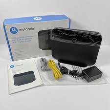 Motorola MD1600 VDSL2/ADSL2 Modem and AC1600 Gigabit WiFi Router Black in Box