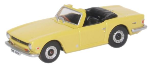 Oxford Diecast 76TR6001 Triumph TR6 Mimosa Yellow OO Gauge